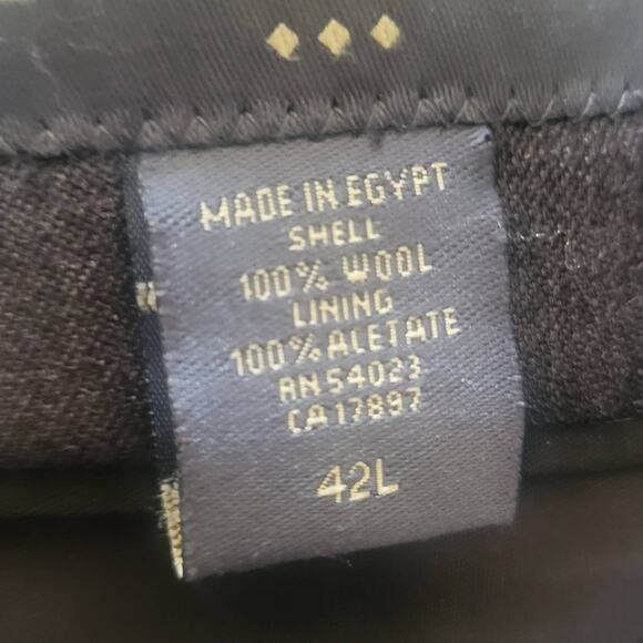 Banana Republic Men Suit Jacket Size 42L Wool Color Black Made in Egypt - Picture 6 of 9